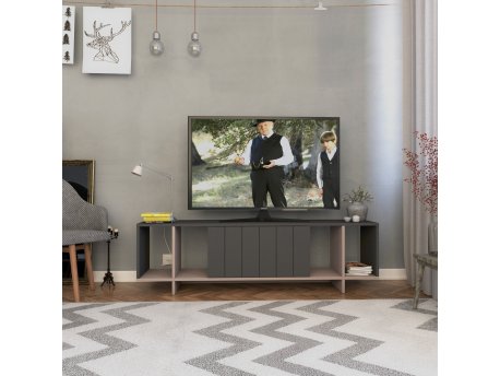 HANAH HOME TV polica Zitano Tv Stand Anthracite Light Mocha (776HMS3057)
