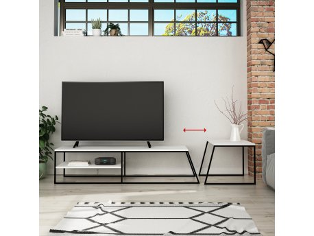 HANAH HOME TV polica Pal Tv Sehpası White (855DTE3058)