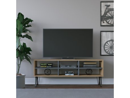 HANAH HOME TV polica Judd Oak Anthracite (935CMN1449)