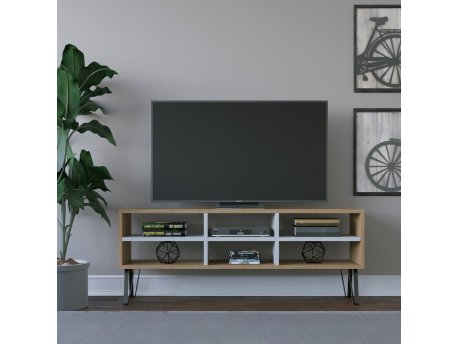 HANAH HOME TV polica Judd Oak White (935CMN1447)