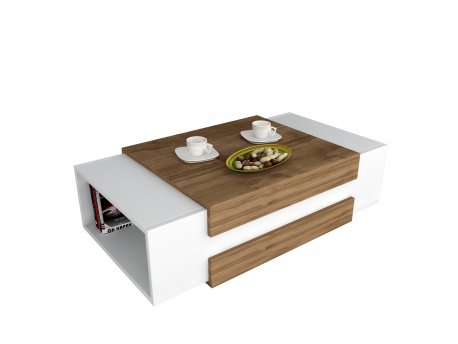HANAH HOME Sto za dnevnu sobu Nora White Walnut