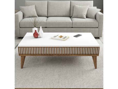 HANAH HOME Sto za dnevnu sobu Milan Walnut White