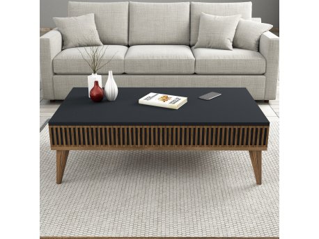HANAH HOME Sto za dnevnu sobu Milan Walnut Anthracite