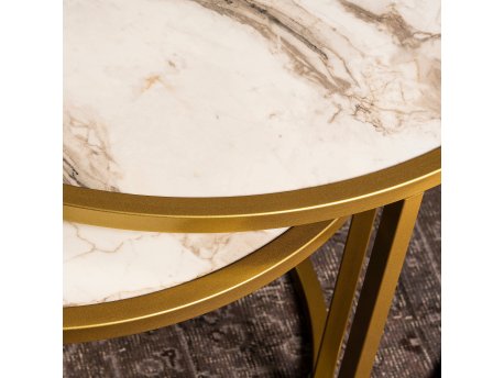 HANAH HOME Sto za dnevnu sobu Tambur Gold (2 dela)