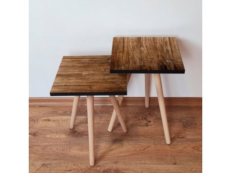HANAH HOME Pomoćni stočić 2SHP123 Brown (2 komada)