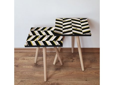 HANAH HOME Pomoćni stočić 2SHP132 White (2 dela)