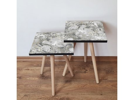 HANAH HOME Pomoćni stočić 2SHP133 Grey (2 dela)
