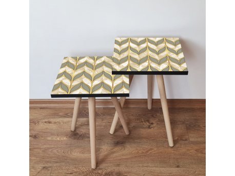 HANAH HOME Pomoćni stočić 2SHP137 Grey (2 dela)