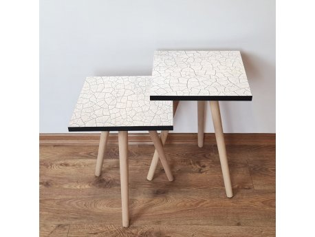 HANAH HOME Pomoćni stočić 2SHP221 White
