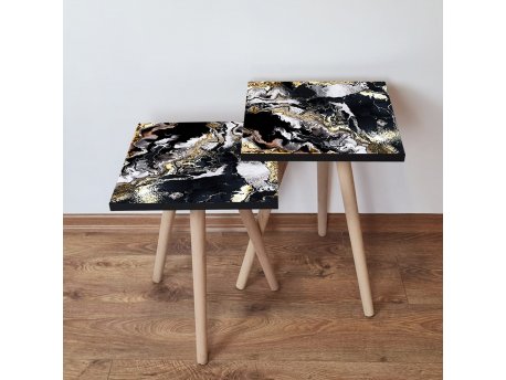 HANAH HOME Pomoćni stočić 2SHP159 Black