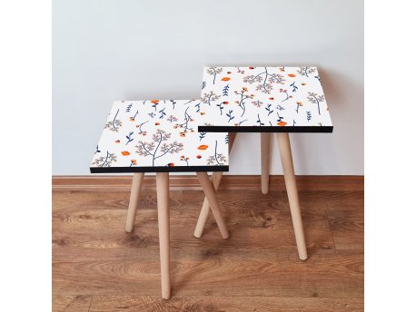 HANAH HOME Pomoćni stočić 2SHP172 White