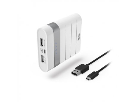 HAMA Power Pack “Soft Touch”, 10400mAh, Bela 183357