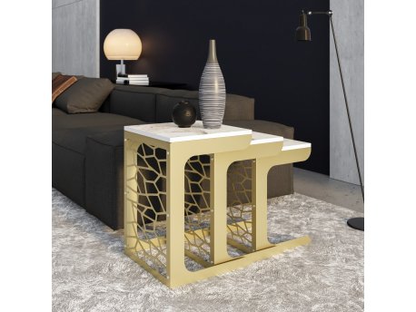 HANAH HOME Pomoćni stočić Hare Gold