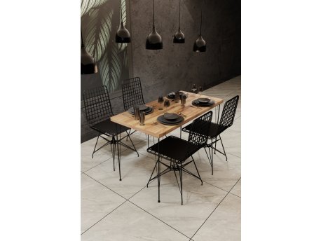 HANAH HOME Nmsymk001 (set sto + 4 stolice)