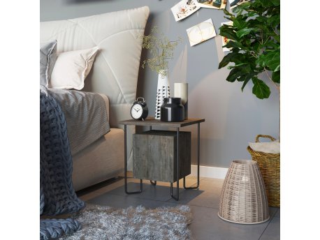 HANAH HOME Komoda Acres Nightstand Dark Coffee