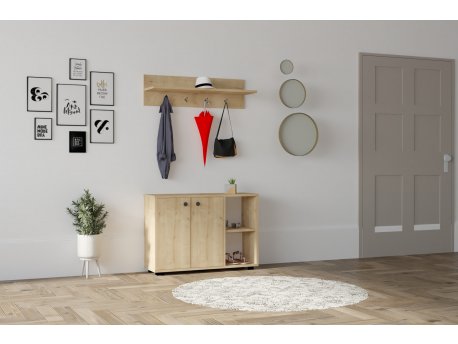 HANAH HOME Venom Sapphire Oak (cipelarnik + čiviluk)