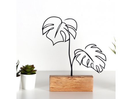 WALLXPERT Dekoracija Leafs Black