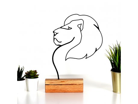 WALLXPERT Dekoracija Lion Black