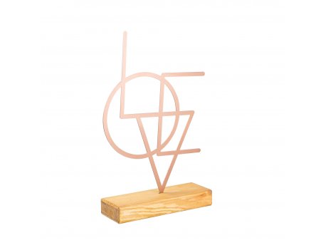 WALLXPERT Dekoracija Geometric Copper