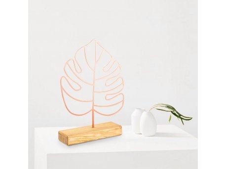 WALLXPERT Dekoracija Large Leaf Copper