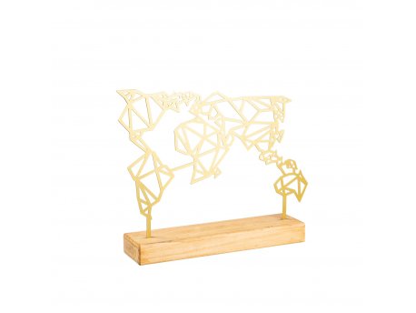 WALLXPERT Dekoracija Map Gold
