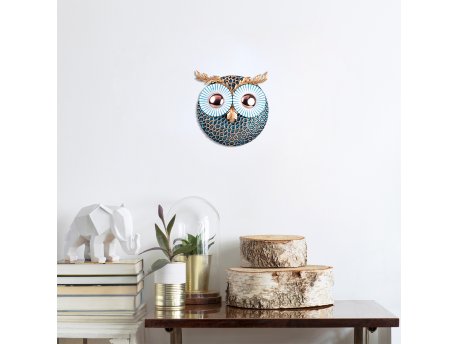 WALLXPERT Zidna dekoracija Owl 3 Copper
