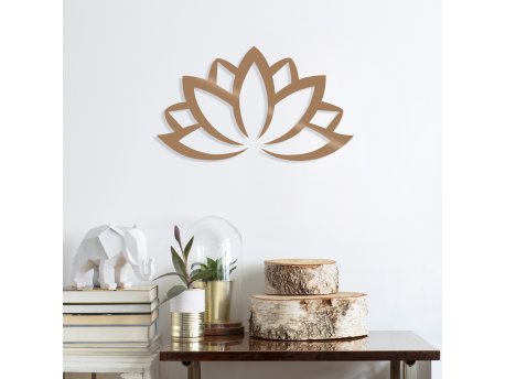 WALLXPERT Zidna dekoracija Lotus Flower 2 Copper
