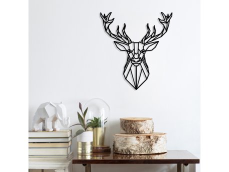 WALLXPERT Zidna dekoracija Deer4 Black