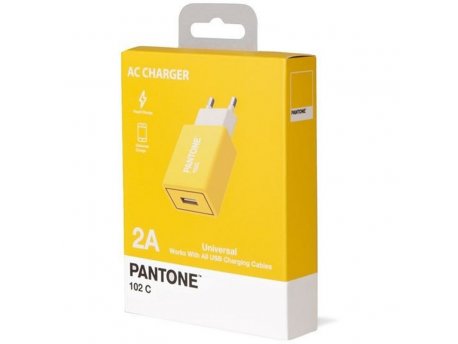 Pantone Kućni punjač AC001, Žuti ( PT-AC1USBY )