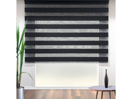 WALLXPERT Zebra zavesa Pliseli Black (110 x 260)