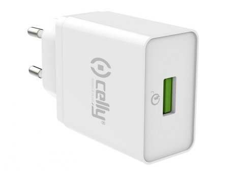 CELLY Kućni punjač ProPower od 18W Qualcom 3.0 Beli (TCUSBQC30WH)