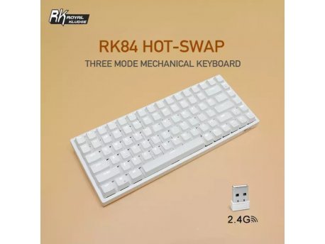 Royal Kludge RK84 Wireless Mehanička Tastatura White (Hot-swappable) (RK Brown Switch)