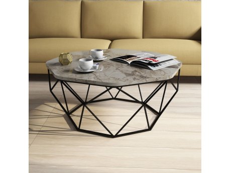 HANAH HOME Sto za dnevnu sobu Diamond White Marble