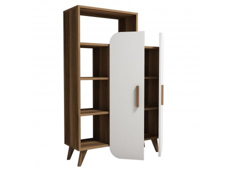 HANAH HOME Polica za knjige Form Walnut White