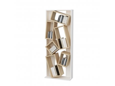 HANAH HOME Polica za knjige Carmen White Oak