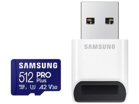 SAMSUNG PRO PLUS Micro SDXC 512GB U3 + Card Reader (MB-MD512SB/WW)