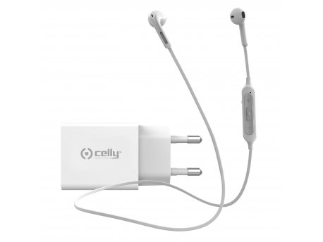 CELLY Adapter i Bluetooth slušalice NEWGEN, Bela