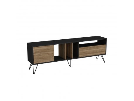 HANAH HOME TV polica Mistico (180) Walnut Black (875ZNA3058)