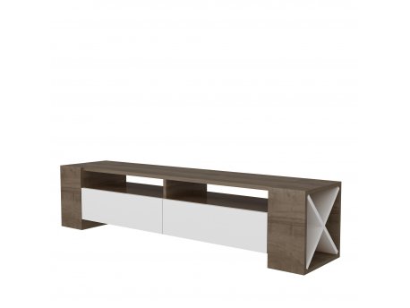 HANAH HOME TV polica Sosruko Walnut White (875ZNA3032)
