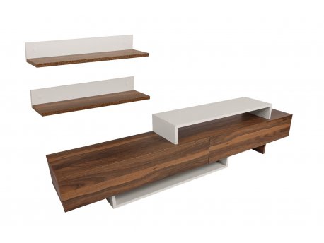 HANAH HOME TV polica Nirvana White Teak (756FRN3041)
