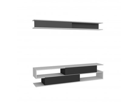 HANAH HOME TV polica Sims Black White (788DEC3061)