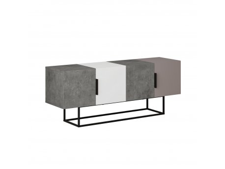 HANAH HOME TV polica Tontini Grey White Light Mocha (855DTE3112)