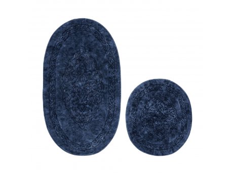 L`ESSENTIEL MAISON Kupatilski otirač Damaks O Dark Blue