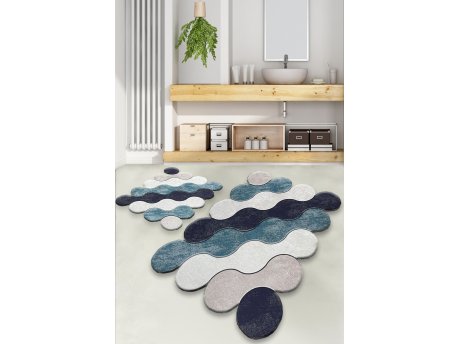 L`ESSENTIEL MAISON Kupatilski otirač Circle Blue