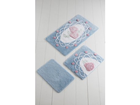 L`ESSENTIEL MAISON Kupatilski otirač Dantel Blue