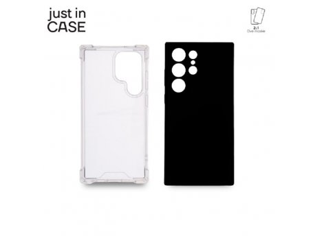 SAMSUNG 2u1 Extra case MIX paket CRNI za S23 Ultra