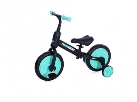 LORELLI BERTONI BALANCE BIKE RUNNER 2u1 BLACK&TURQUOISE