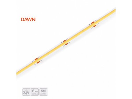DAWN Led traka 24V 9.6W/M 3000K IP20 (HL COB WW, 5M, 8MM)