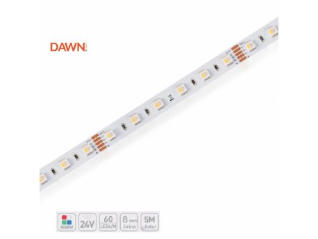 DAWN Led traka 24V 19.2W/M RGB+6500K IP20 (HL 5050-60-RGBW, 5M, 12MM)