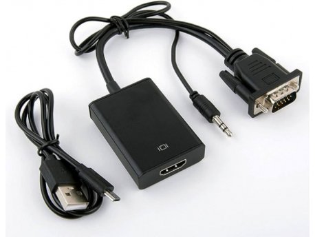 STARS SOLUTIONS Adapter VGA na HDMI crni (31616)